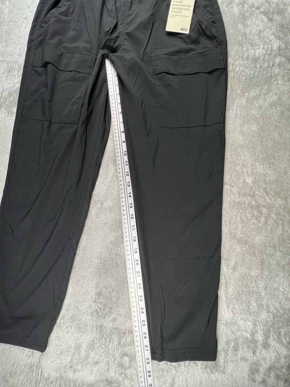 REI Trail Made Pant Women's Large Black Outdoor Hiking Tapered Trailmade Pull On - Picture 5 of 9